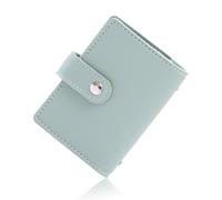 (Green) 26 Card Slots Portable Leather Wallet Anti-theft Brush Shield NFC/RFID Holder