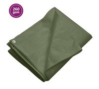 (Green, 260 g/m²3 x 4 m (W x L)) vidaXL Tarpaulin HDPE Tarp Ground Sheet Covering Multi Colours/Sizes/Models