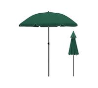 (Green) 2M Outdoor Garden Parasols Umbrella with Crank Handle Tilting Sunshade UV 30+