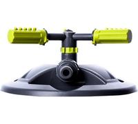 Green 3-Arm Rotating Lawn Sprinkler - Quick Click Connection, Adjustable Spray, Sturdy Base For Easy Watering