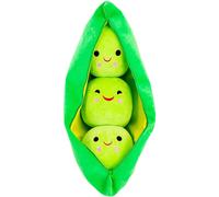 (Green) 3 Peas In A Pod Plush - Pea Pod Plush Pillow 25cm Pod Stuffed Plush Toys Story Character Figure With Zipper,Soft Throw Pillow Stuffed Pea Pod Toys