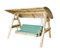 Green 3 Seater Seat Pad With Back By Zest Outdoor Living