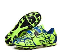 (green, 31) Kids Soccer Shoes Society FG School Football Boots Cleats Grass Sneakers Boys Girls Outdoor Athletic Training Sports Footwear