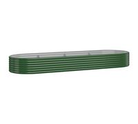 (green, 322 x 100 x 36 cm) vidaXL Garden Planter Patio Flower Pot Raised Garden Bed Powder-coated Steel