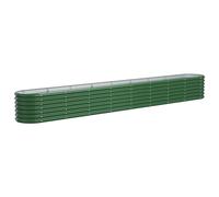 (green, 332 x 40 x 36 cm) vidaXL Garden Planter Patio Flower Pot Raised Garden Bed Powder-coated Steel