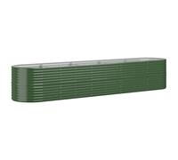 vidaXL Garden Raised Bed Powder-coated Steel 368x80x68 cm Green