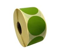 Green, 38mm Diameter, Circle Direct Thermal Labels 1,000 per roll Qty: 2 Rolls. Compatible with Munbyn, Citizen, Zebra, Brother, Toshiba & Many More
