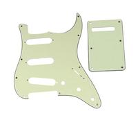 Green 3Ply Electric Guitar Pickguard ScratchPlate Back Plaet Set With Screws 11 Hole SSS