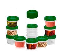 [Green, 4 Oz, 12 Pack] Strong Airtight Deli Containers with Twist Lock Lids, Clear Food Storage for Meal Prep, Snacks, Soups and Leftovers, Freezer and Microwave Safe, Stackable - Leak-Proof