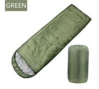 Green 4 Season Single Sleeping Bags Camping Rectangular Envelope Zip Up Kids Adult