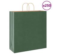 (green, 45 x 17 x 48 cm) vidaXL Paper Bags 250 pcs with Handles Brown 21x11x36 cm Paper Grocery Bag