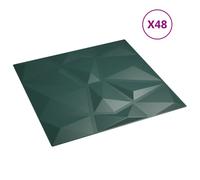 (green, 48 pcs) vidaXL 3D Wall Panels Self-adhesive Wall Panel Decor Wallpaper Wall Covering
