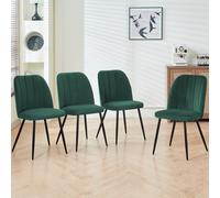 (Green, 4PCS) 2X4X Velvet Dining Chairs Upholstered seat