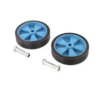 Green 5-Inch Air Tool Caster Wheel Set - 2-Piece Silent, Shock-Absorbing, Non-Slip Swivel Casters Compatible with Home & Workshop Air Compressors