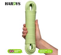 Hardys 50m Washing Line | Clothes Line with Steel Core & PVC Coating | Long Length for Indoor, Outdoor & Camping | Rot, Mould & Weather Resistant | Green