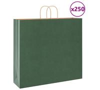 (green, 54 x 15 x 49 cm) vidaXL Paper Bags 250 pcs with Handles Brown 21x11x36 cm Paper Grocery Bag