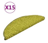 (green, 56 x 17 x 3 cm/ 15 pcs) vidaXL Stair Mats Home Decorative Stair Step Rug Carpet Protector Tread Mat