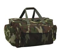 vidaXL Fishing Bag - Waterproof Sea Tackle Bag - Green Camouflage - 600D Oxford Fabric - Multiple Storage Compartments - Adjustable Shoulder Strap - Hiking/Trekking