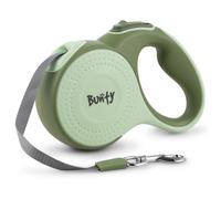Bunty Retractable Dog Lead - Instant Lock System, Stainless Steel Retractor, Soft Rubber Handle, Strong Nylon Dog Leash - Small to Medium Extendable Dog Lead, 30kg, 5m Long, Green