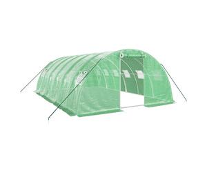 (green, 6 x 4 x 2 m) vidaXL Greenhouse Plant House with Steel Frame Polytunnel Greenhouse White