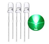 (Green 60 degree)120 Pieces 3mm high brightness LED Clear LED Light Emitting Diodes Bulb LED Lamp, 3 mm Round head band edge