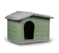 (Green, 60x51x41cm) Plastic Dog House Pet Kennel Shelter for Small Medium Size Dogs Indoor Outdoor