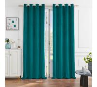 (Green , 66 x 72 in) High Blackout Luxury Velvet Eyelet Curtains Living Room Thick