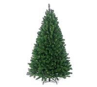 Green 6ft Christmas Tree 600 Tips with Metal Stand 1.8M (180 cm) Artificial Xmas Tree (PVC) Easy to assemble, For Indoor Xmas Decoration, and Nice Look. (6ft)