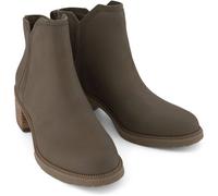 (Green, 7 (Adults')) TOMS Hailey Leather Women's Canteen Heeled Ankle Boots