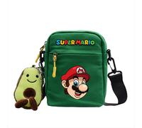 (Green 7) Bros Super Mario Pattern Printing Canvas Single Shoulder Fashion Bag Crossbody