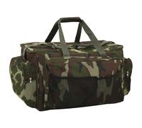 vidaXL Fishing Bag Waterproof - 600D Oxford Fabric, Green Camouflage - Ample Storage, Isolating Divider, Multiple Carry Options, 70x35x35 cm