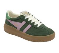 (Green, 8 (Adults')) Gola Athena Suede Women's Evergreen/Candy/Jade Trainers