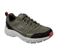 (Green, 8 (Adults')) Skechers Oak Canyon Verketta Leather Men's Olive/Black Trainers