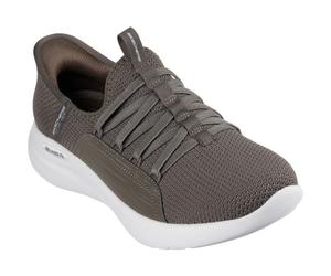 (Green, 8 (Adults')) Skechers Relaxed Fit Sport - Ballet Chic Textile Women's Olive Trainers