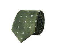Green 8 cm Tie Men's Fashion Jacquard Woven Standard Ties Business Casual Formal Wedding Party Retro - Mustard Green Floral