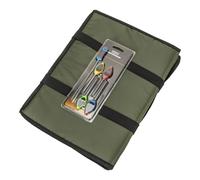 Green 80x35x1cm Folding Unhooking Landing Mat With 5 Lure Needles Polyester Carp Fishing Care Unhooking Mat Set Multipurpose Fish Protective Pad For Fish Safety Carp Coarse Fishing Accesorries Tackle