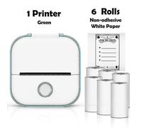 (Green A) Phomemo T02 Mini Printer Portable Printer Thermal Printing Sticker Wireless Inkless Pocket Printer Self-adhesive Label Printer -ys