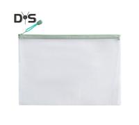 (green, A4) File Bag Large Capacity Storage A4 Files Stationery Carrying Case Transparent Visual Design Portable Document Organizer
