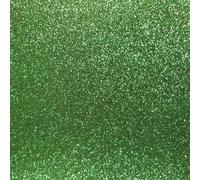 Green A4 Fine Glitter Fabric Sheets On Cotton Canvas Bright & Flexible Metallic Craft Sheets x 1
