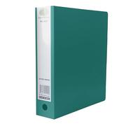 Green A4 Large Presentation Ring Binder 2-O Pull Tab Metal Ring File Folders 65mm Large Spine Pull Finger Hole 500 Sheets Capacity Sturdy Polypropylene Ring Binder A4 Document Organiser (Single)