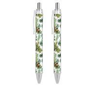 Green Acorn Cute Ballpoint Pens 0.5mm Black 2 PCS