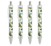 Green Acorn Cute Ballpoint Pens 0.5mm Black 4 PCS