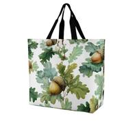 Green Acorn Large Tote Bag Reusable for Shopping