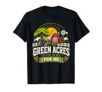 Green Acres is the Place for Me Farm Tractor Barn Scene T-Shirt