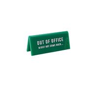 Green Acrylic Desk Sign ‘Out of Office, Might Not Come Back' | Office | Sign Plaque Ornament | Humour Novelty | Secret Santa | Gift For Him Her | Made in the UK | GB06572