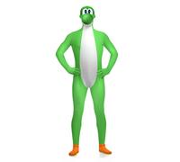 (Green, Adult 3XL) Yoshi Bowser Mario Cosplay Costume Jumpsuit Stage Performance Halloween Party