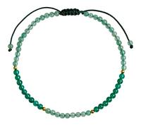 Green Agate/Aventurine Beaded Anklet Summer Beach Foot Jewelry Crystals and Gemstones Reiki Ankle Bracelets for Women Good Luck Wealth