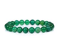 Green Agates Malachite 8mm Crystal Stone Bracelets for Women Men,22.Glass,17cm Household (Color : 35.Green Agate, Size : 23 cm)