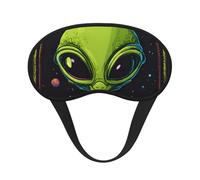 Green Alien Print Adults Washable Eye Mask for Sleeping Light Blocking Nap for Night Rest Cover