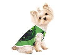 Green Alien Print Dog Lightweight Shirt,Summer Cool Breathable Dog t Shirts,Pet Sleeveless Stretchy Clothes